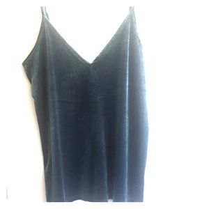 teal velvet spaghetti strap!